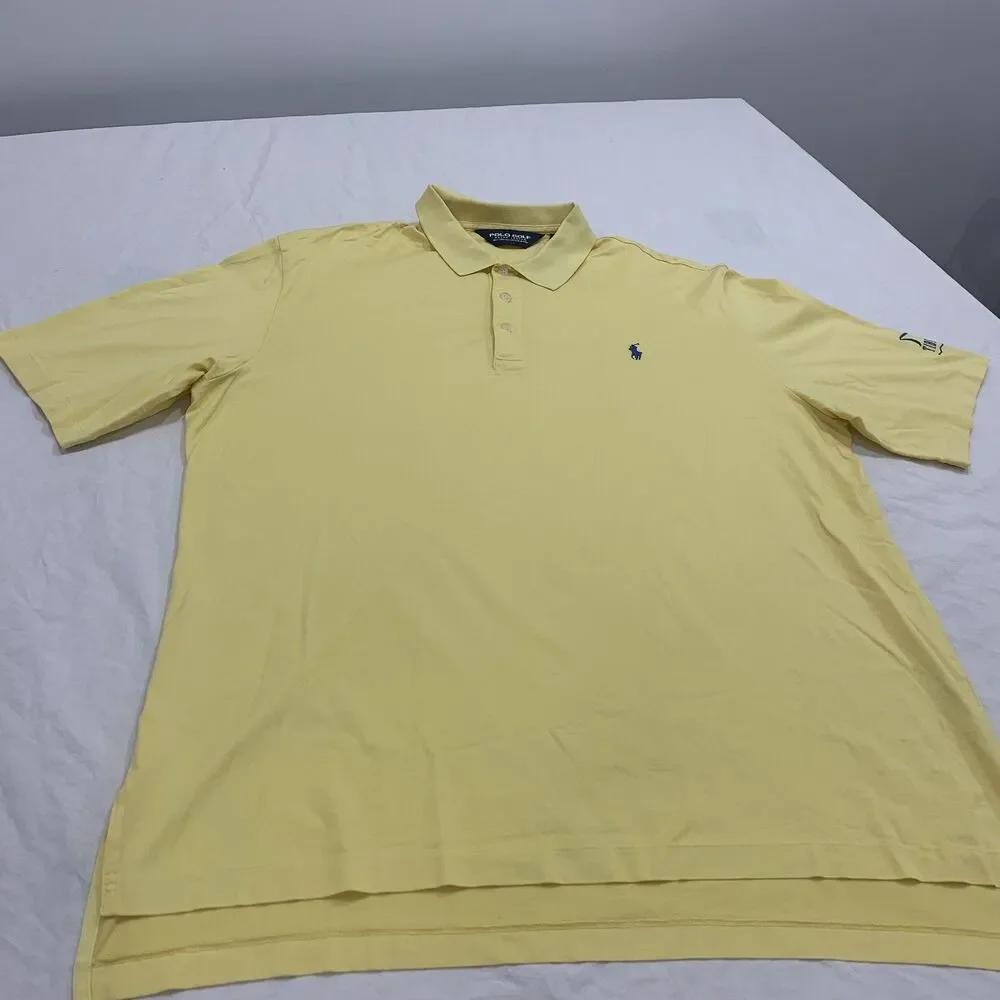 Polo Golf Ralph Lauren Preppy Classic Mens XL Tiburon Naples Logo Pima Cotton